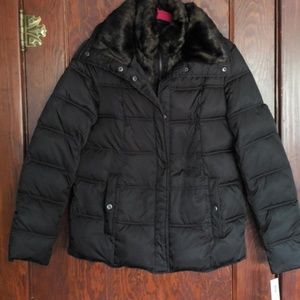 KENNETH COLE Down Faux Fur Lined Puffer Jacket S